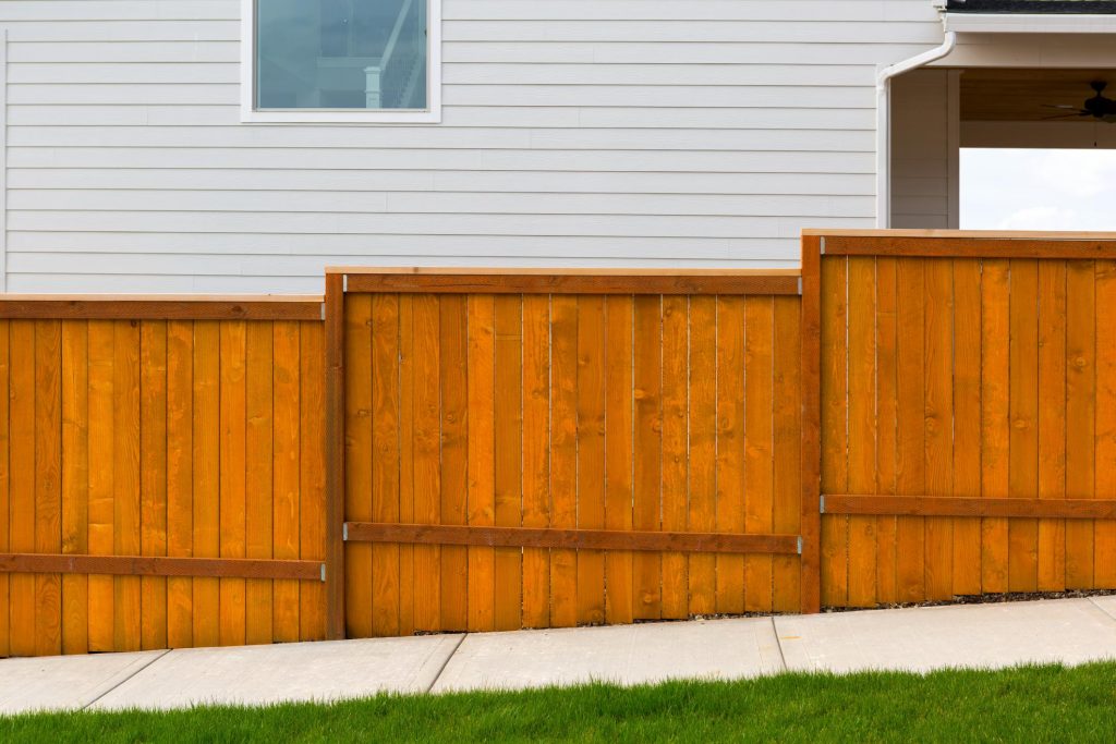 a full cedar wood fence